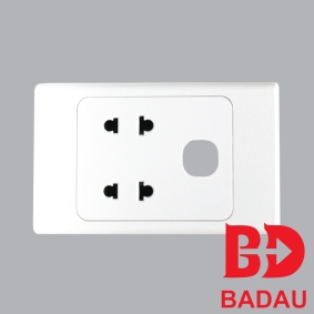 Ổ CẮM ĐÔI 2 CHẤU 16A + 1 LỖ MPE A20US2XN