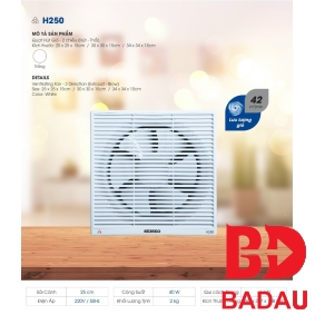 QUẠT HÚT GIÓ H250