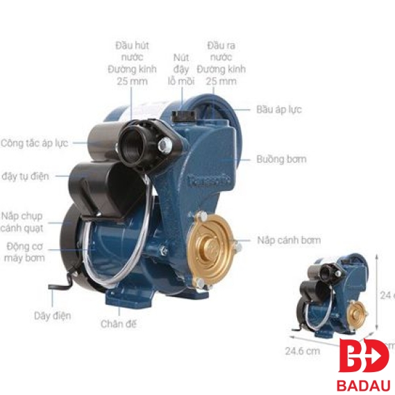 MÁY BƠM NƯỚC TĂNG ÁP Panasonic A-130JAK 125W