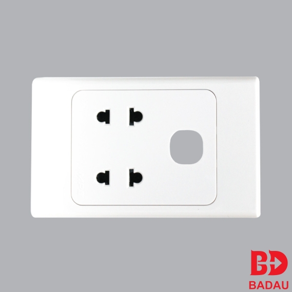 Ổ CẮM ĐÔI 2 CHẤU 16A + 1 LỖ MPE A20US2XN
