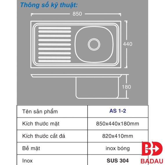 CHẬU RỬA TOÀN MỸ AS 1-2
