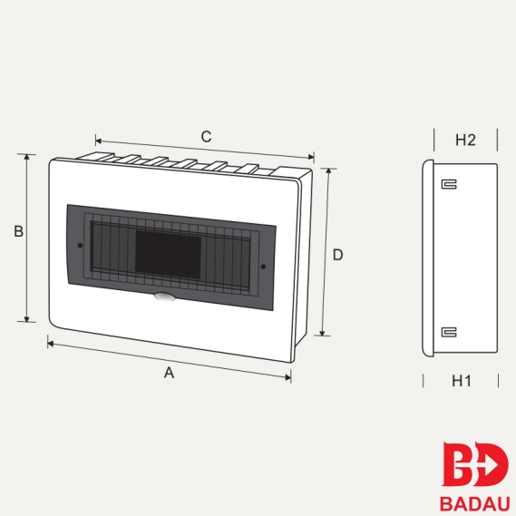 TỦ ĐIỆN ÂM TƯỜNG CHỨA MCB TS-4