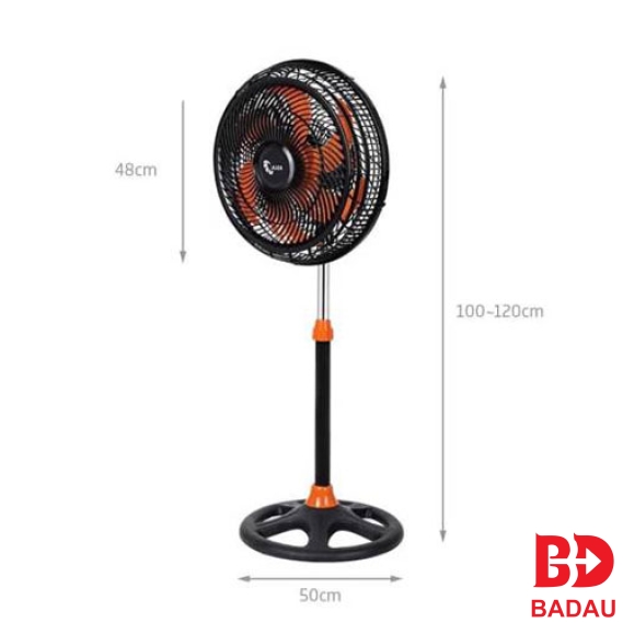 Quạt đứng Asia Turbo DTB1601 XÁM-ĐEN